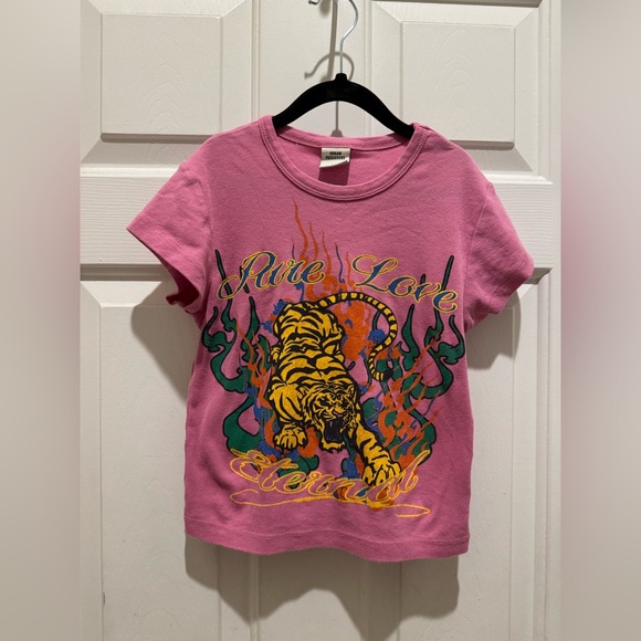 Urban Outfitters Tops - Urban Outfitters Pure Love Tiger Shrunken Baby Tee Size Small
